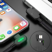 Laden Sie das Bild in den Galerie-Viewer, Bequee Lightning-USB Aufladung Kabel mit 90-Grad-Design für iOS und Android
