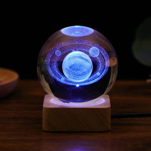 🪄Weihnachtsrabatt-50% Rabatt✨3D Galaxy Kristallkugel Nachtlicht Dekorlampe