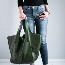 Laden Sie das Bild in den Galerie-Viewer, Frauen übergroße Leder Handtaschen
